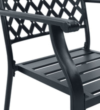 Gartenstuhl-Set 3-tlg. Stapelbar Pulverbeschichteter Stahl