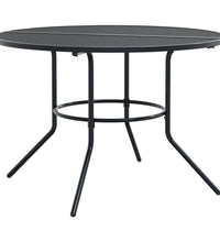 Gartenstuhl-Set 7-tlg. Stapelbar Pulverbeschichteter Stahl