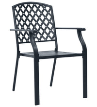 Gartenstuhl-Set 7-tlg. Stapelbar Pulverbeschichteter Stahl