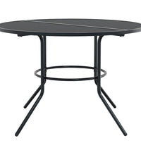 Gartenstuhl-Set 7-tlg. Stapelbar Pulverbeschichteter Stahl