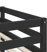 Kinderhochbett mit Tunnel Weiß & Schwarz 80x200 cm Kiefernholz