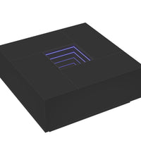 Couchtisch mit Infinity-LED Schwarz 100x100x40 cm