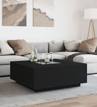 Couchtisch mit Infinity-LED Schwarz 100x100x40 cm