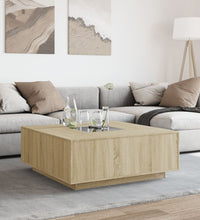 Couchtisch mit Infinity-LED Sonoma-Eiche 100x100x40 cm