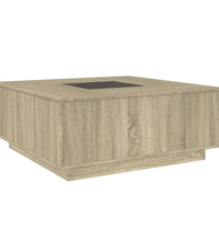 Couchtisch mit Infinity-LED Sonoma-Eiche 100x100x40 cm