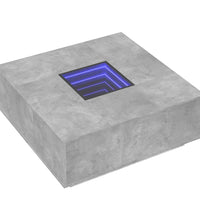 Couchtisch mit Infinity-LED Betongrau 100x100x40 cm
