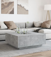 Couchtisch mit Infinity-LED Betongrau 100x100x40 cm