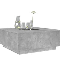Couchtisch mit Infinity-LED Betongrau 100x100x40 cm