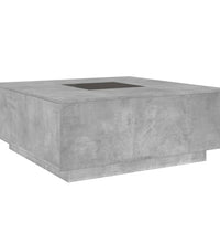 Couchtisch mit Infinity-LED Betongrau 100x100x40 cm