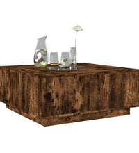 Couchtisch mit Infinity-LED Räuchereiche 100x100x40 cm