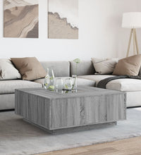 Couchtisch mit Infinity-LED Grau Sonoma 100x100x40 cm