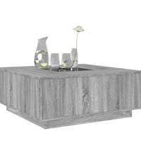 Couchtisch mit Infinity-LED Grau Sonoma 100x100x40 cm