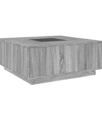 Couchtisch mit Infinity-LED Grau Sonoma 100x100x40 cm