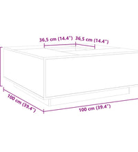 Couchtisch Weiß 100x100x40 cm Holzwerkstoff