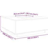 Couchtisch Sonoma-Eiche 100x100x40 cm Holzwerkstoff