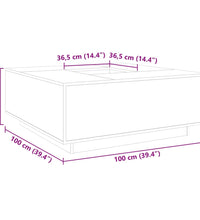 Couchtisch Betongrau 100x100x40 cm Holzwerkstoff