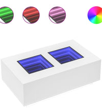 Couchtisch mit Infinity-LED Weiß 116x69x40 cm