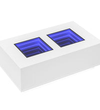 Couchtisch mit Infinity-LED Weiß 116x69x40 cm