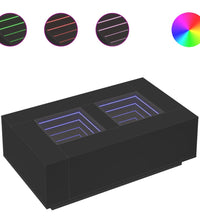 Couchtisch mit Infinity-LED Schwarz 116x69x40 cm