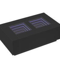 Couchtisch mit Infinity-LED Schwarz 116x69x40 cm