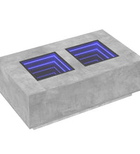 Couchtisch mit Infinity-LED Betongrau 116x69x40 cm