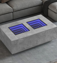 Couchtisch mit Infinity-LED Betongrau 116x69x40 cm