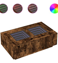 Couchtisch mit Infinity-LED Räuchereiche 116x69x40 cm