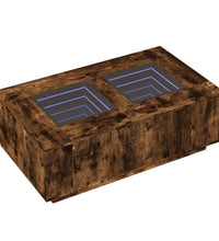 Couchtisch mit Infinity-LED Räuchereiche 116x69x40 cm