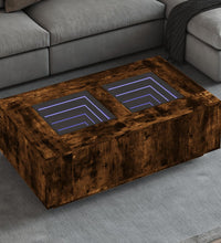 Couchtisch mit Infinity-LED Räuchereiche 116x69x40 cm