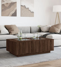 Couchtisch mit Infinity-LED Braun Eichen-Optik 116x69x40 cm