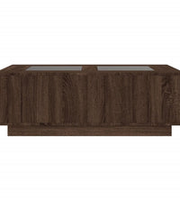 Couchtisch mit Infinity-LED Braun Eichen-Optik 116x69x40 cm