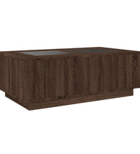 Couchtisch mit Infinity-LED Braun Eichen-Optik 116x69x40 cm