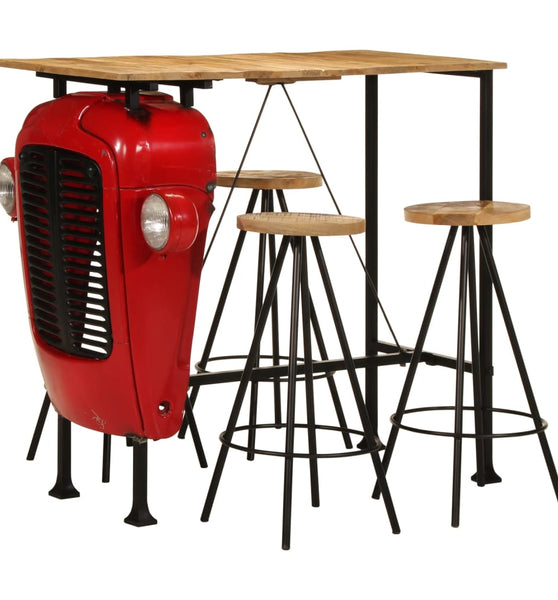 5-tlg. Bar-Set Massivholz Mango