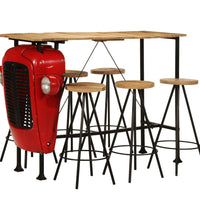 7-tlg. Bar-Set Massivholz Mango