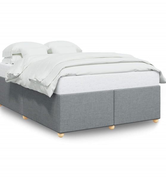 Bettgestell ohne Matratze Hellgrau 140x190 cm Stoff