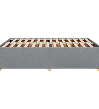 Bettgestell ohne Matratze Hellgrau 140x190 cm Stoff