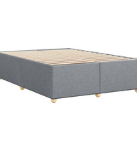 Bettgestell ohne Matratze Hellgrau 140x190 cm Stoff