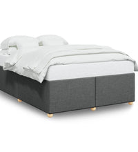 Bettgestell ohne Matratze Dunkelgrau 140x190 cm Stoff