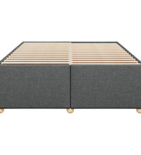 Bettgestell ohne Matratze Dunkelgrau 140x190 cm Stoff