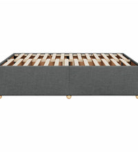 Bettgestell ohne Matratze Dunkelgrau 140x190 cm Stoff