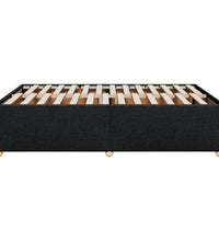 Bettgestell ohne Matratze Schwarz 140x190 cm Stoff
