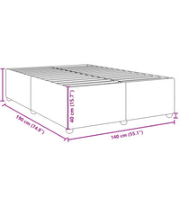 Bettgestell ohne Matratze Schwarz 140x190 cm Stoff
