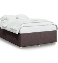 Bettgestell ohne Matratze Dunkelbraun 140x190 cm Stoff