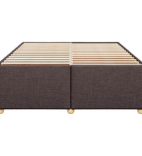 Bettgestell ohne Matratze Dunkelbraun 140x190 cm Stoff