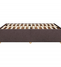 Bettgestell ohne Matratze Dunkelbraun 140x190 cm Stoff