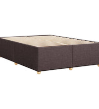 Bettgestell ohne Matratze Dunkelbraun 140x190 cm Stoff