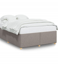 Bettgestell ohne Matratze Taupe 140x190 cm Stoff