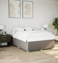 Bettgestell ohne Matratze Taupe 140x190 cm Stoff