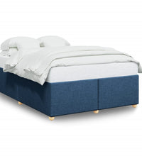Bettgestell ohne Matratze Blau 140x190 cm Stoff