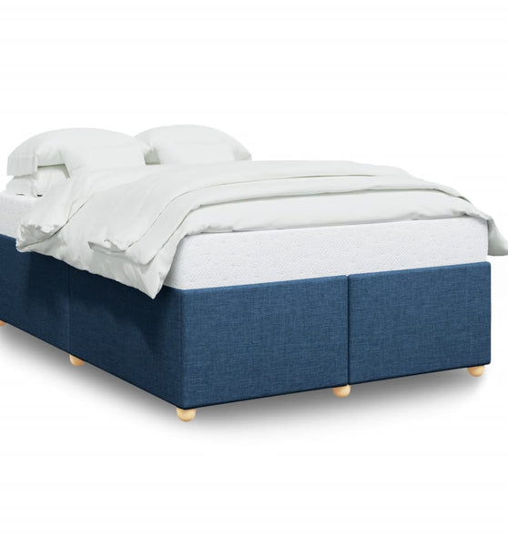 Bettgestell ohne Matratze Blau 140x190 cm Stoff